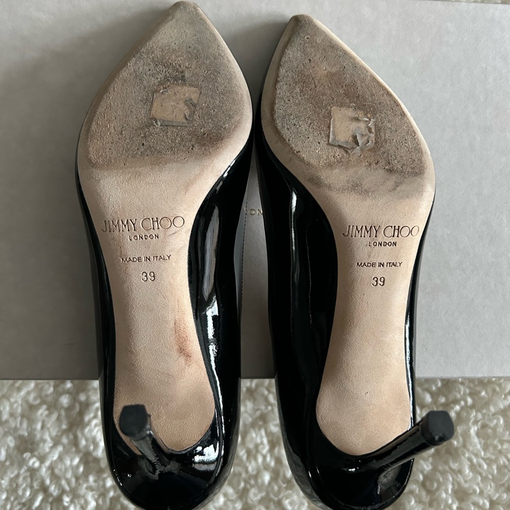 Jimmy Choo Romy Black Patent Leather Women's Pumps - Picture 3 of 8
